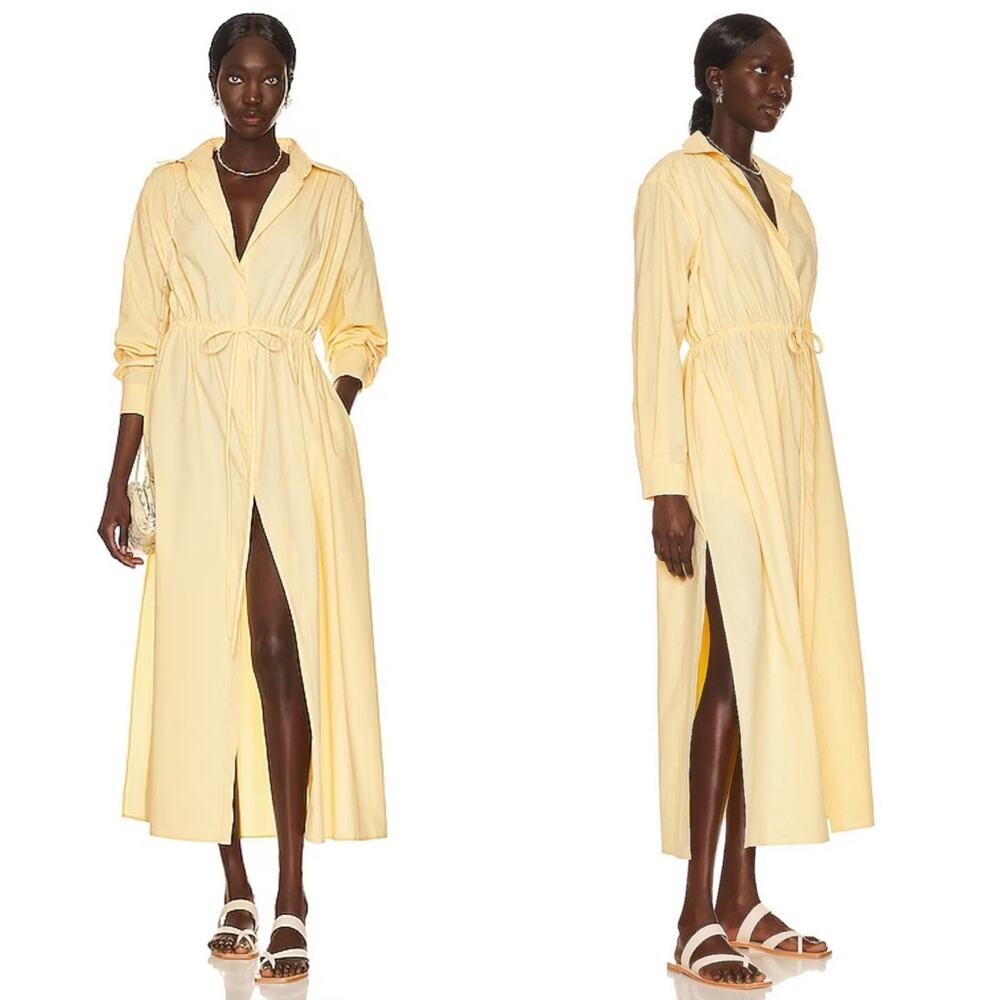 Matteau Pale Yellow Maxi Shirtdress